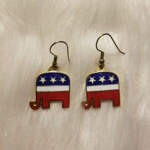 VTG Costume Republican Earrings